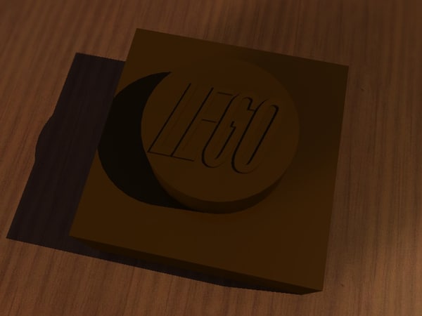 3d lego brick - Lego brick 1x1x0,3 brown.c4d by David Croucher